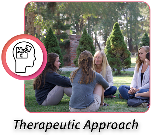 group therapy outdoor session at a boarding school 